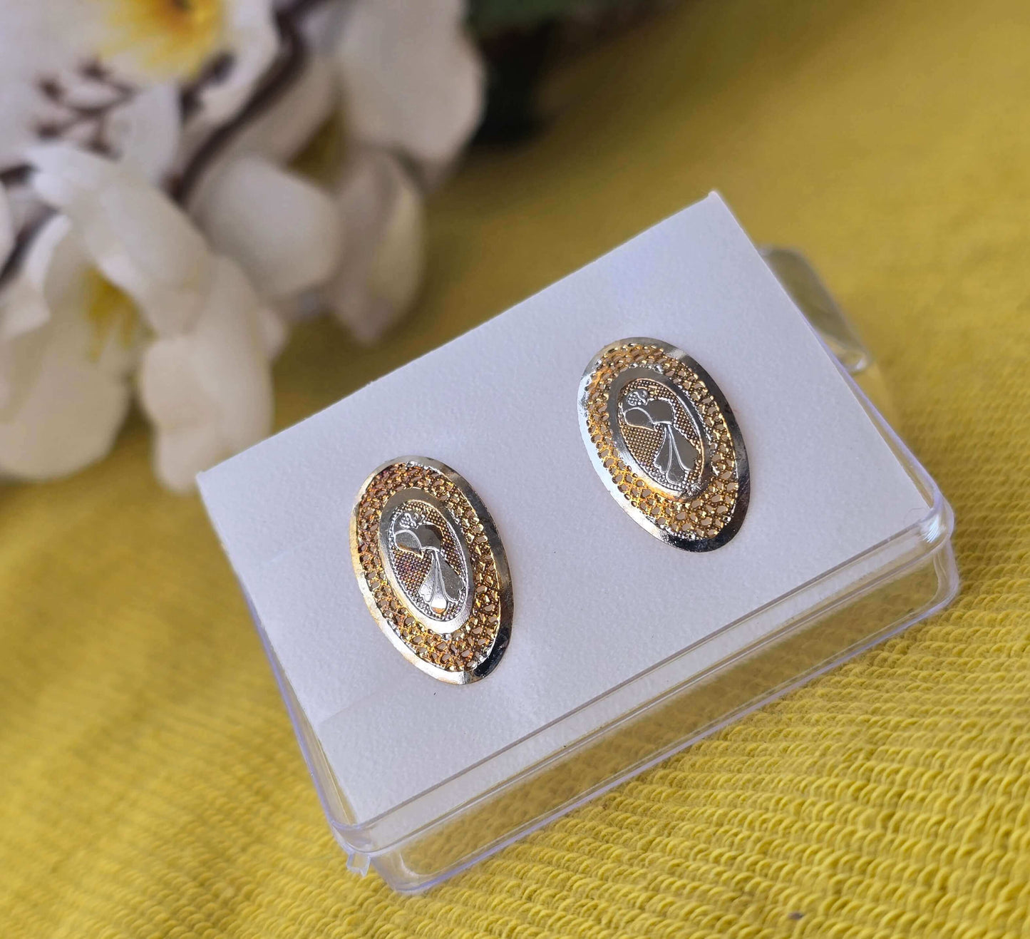 Two tone Traditional Earrings
