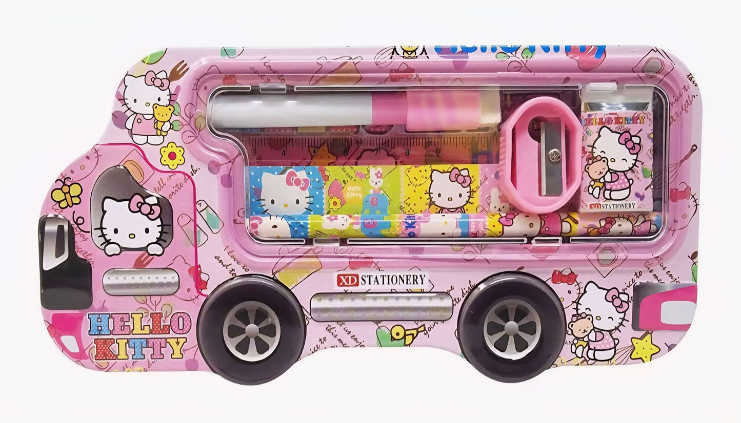 Kitty Metal Pencil Box with Stationary