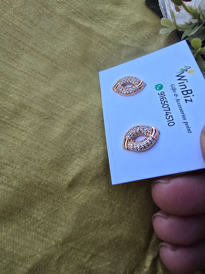 AD studded Rosegold Earrings