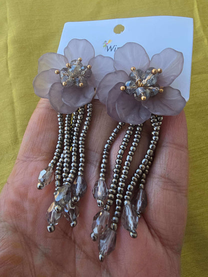 Beautiful beaded Flower Earrings