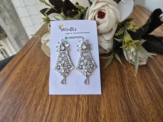 AD Earrings with Spike Design