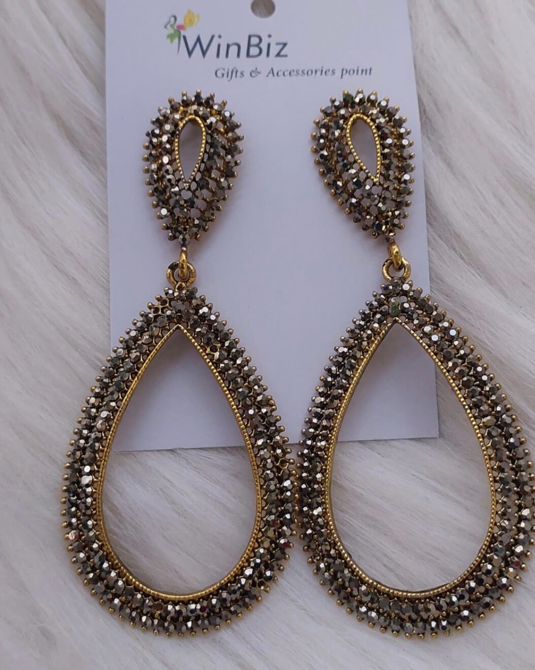 Starry Tear Drop Danglers