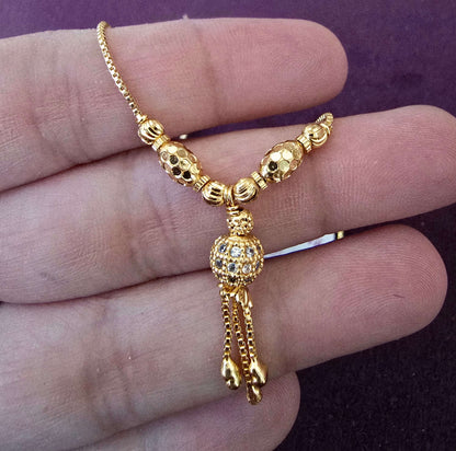 Royal Tassel Anti-Tarnish Chain for Women | Elegant Daily Wear Necklace