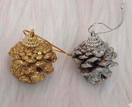 Glittery Pinecones(set of 4)