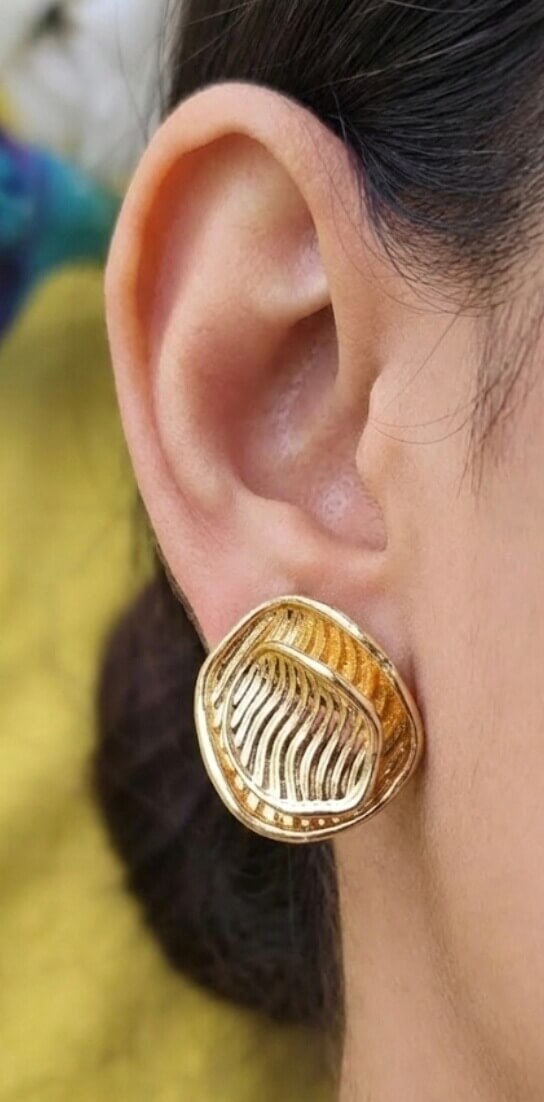 Antitarnish Ripple Wave Studs